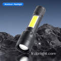 Lampe de poche à LED à LED zoomable à COB imperméable personnalisée